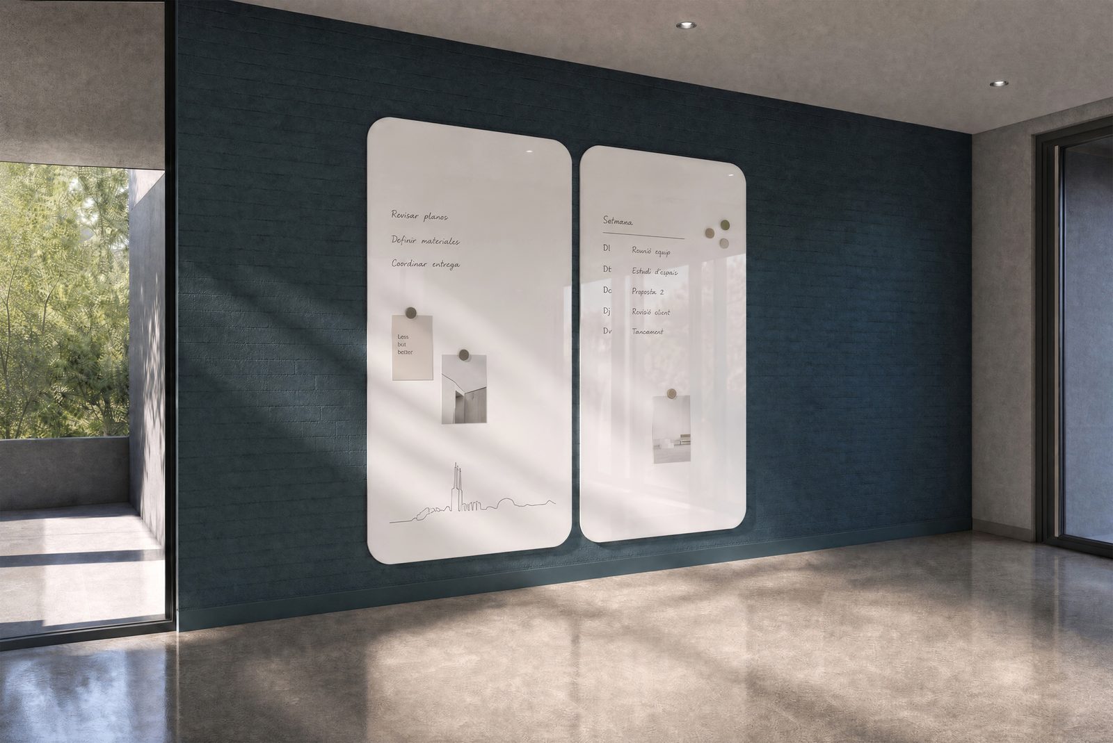 Round/Square Boards — pizarra Sisplamo Barcelona
